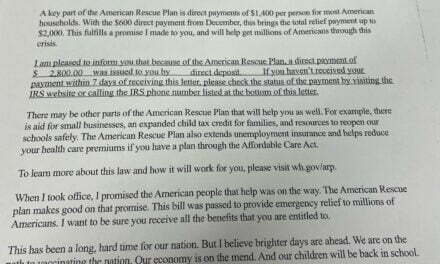 IRS Letter Promotes President Biden