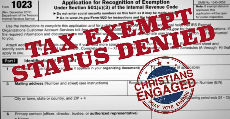 IRS Blocks Christian Non-Profit Tax Exemption