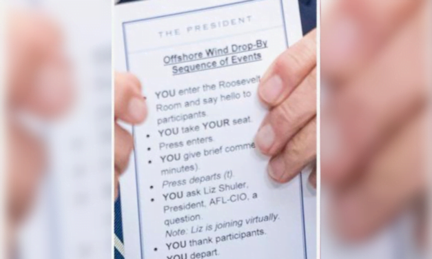Biden needs written instructions to sit down?
