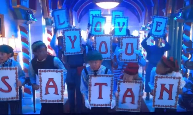 Disney’s Christmas Mini-Series Shows Children Holding “We Love You Satan” Signs