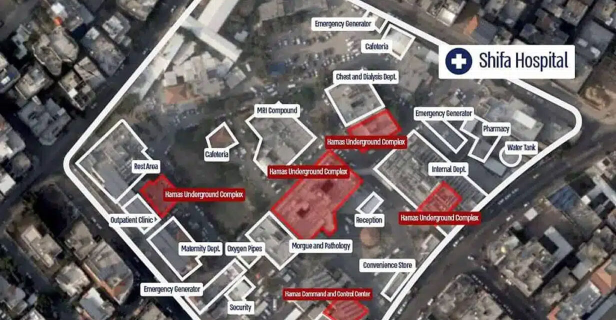 Hamas defending their hospital-based headquarters with civilians