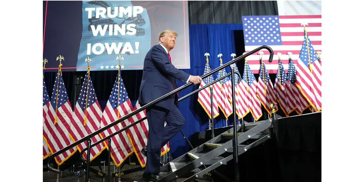 Trump Takes Iowa in a Landslide, DeSantis Beats Out Haley for Second