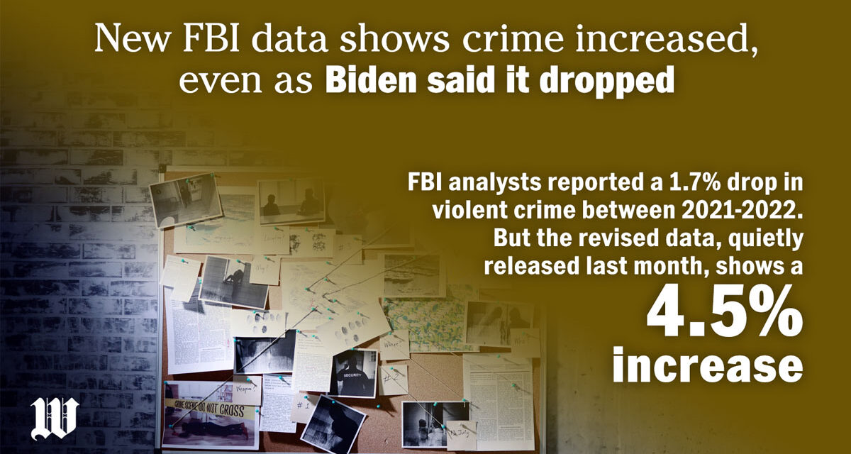 FBI revises the crime figures.  WHAT?