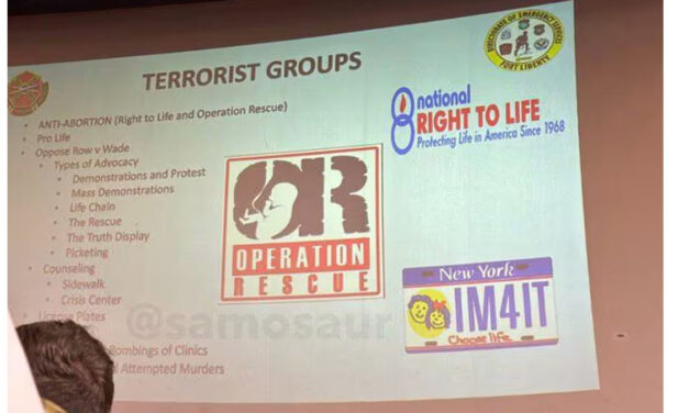 U.S. Military Caught Labeling Pro-Life Groups as Terrorists