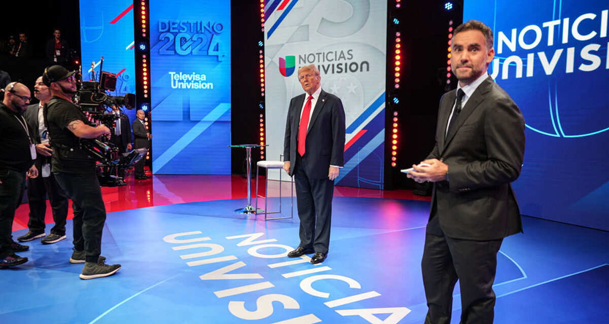 The left turns on Spanish language Univision for hosting Trump