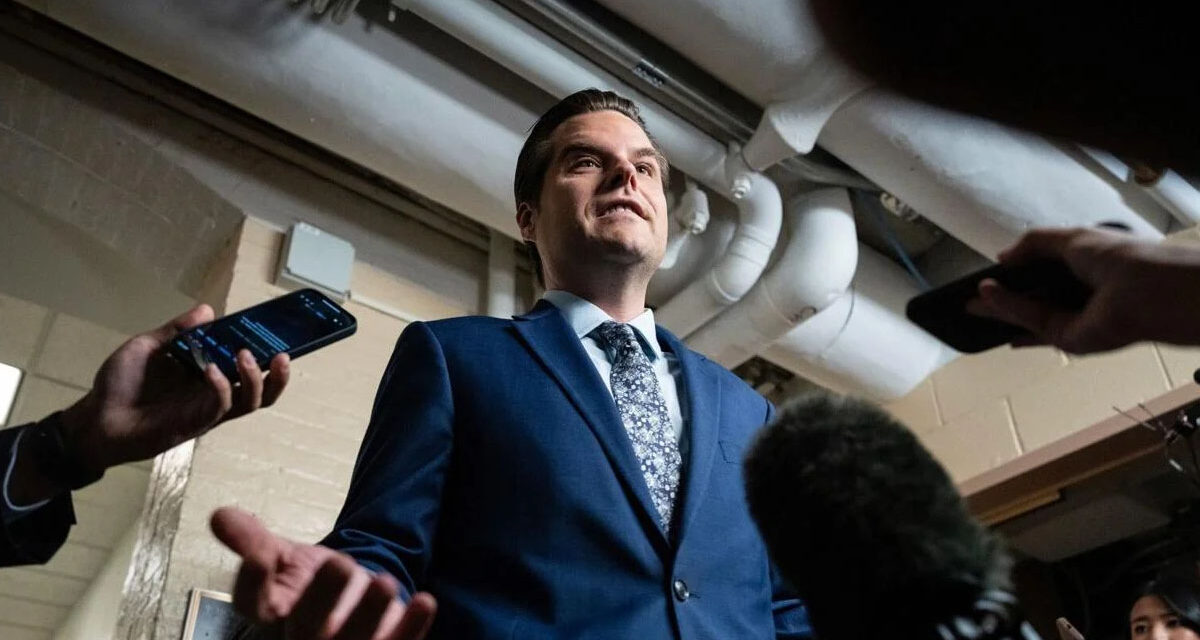 Gaetz should go quietly into the night … and maybe he has