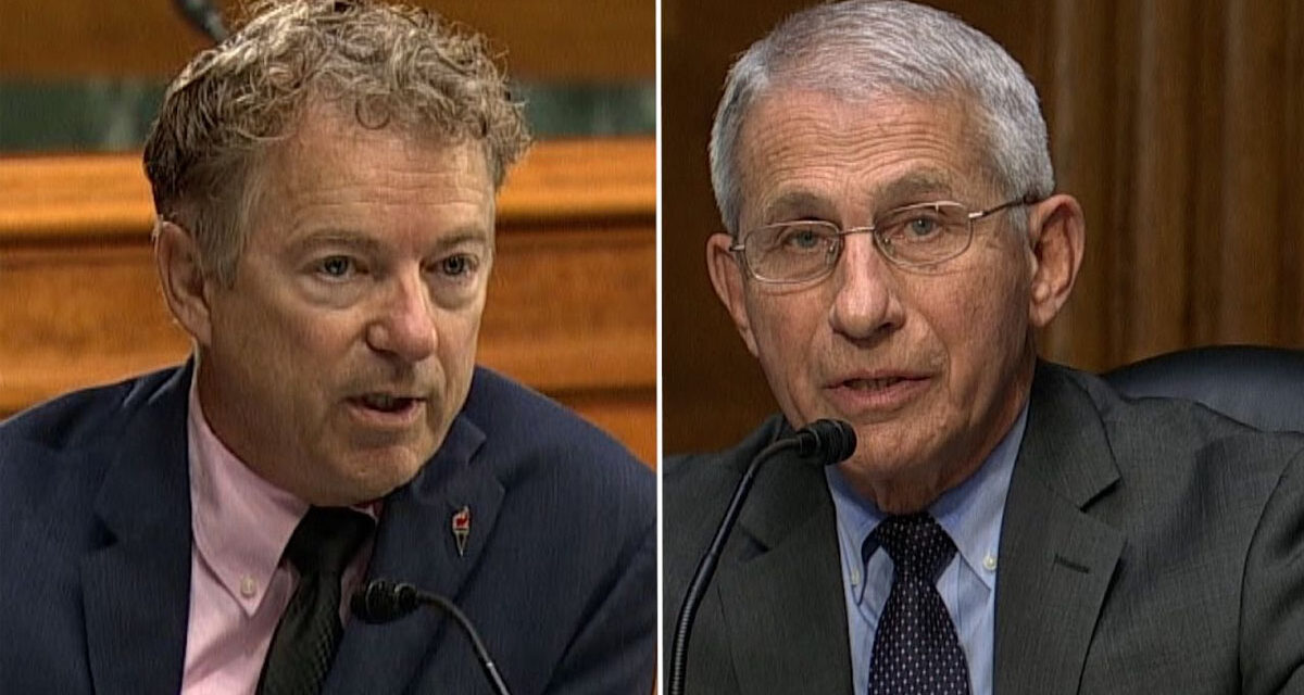 Rand Paul Again Referring Fauci to the DOJ for Prosecution for Perjury
