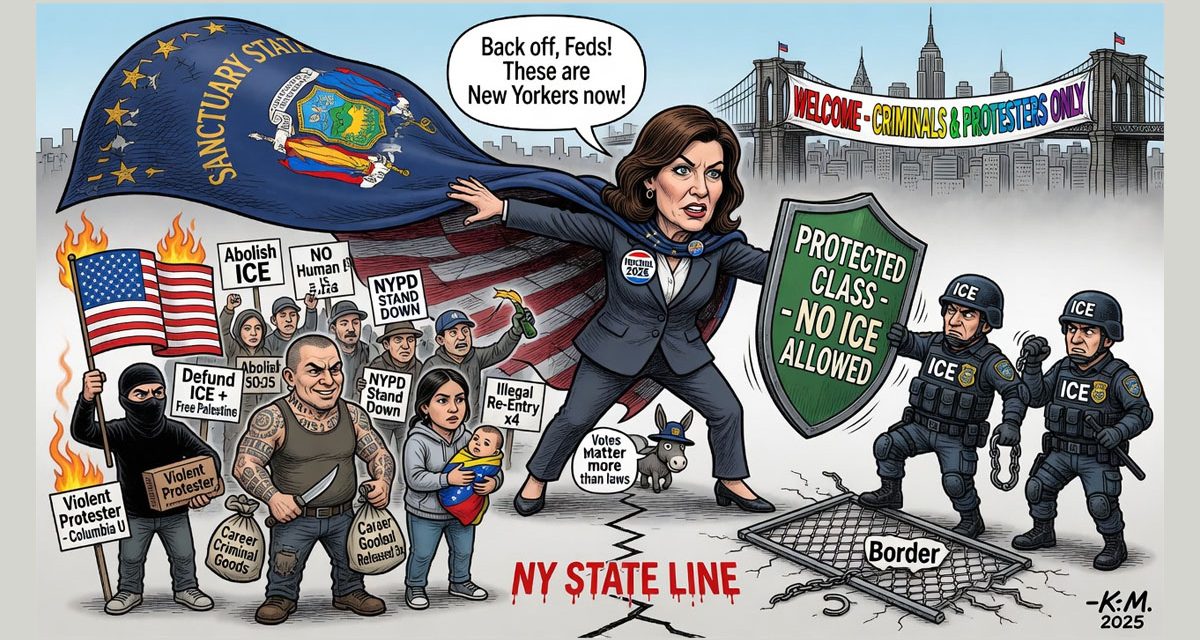 Hochul’s Anti-ICE Crusade: Sanctuary State Stupidity on Steroids