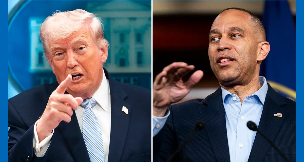 An Angry Donald Trump Calls for Impeachment of Hakeem Jeffries Over SCOTUS Remark