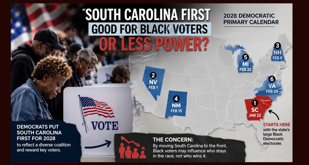 South Carolina Chosen for First Democratic Primary: Will Black Voters Lose Power?